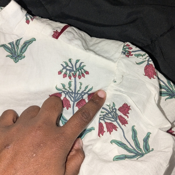 Inde Rooh Jaipuri Print Cotton A Line Maxi Dress Size Small - Picture 11 of 11